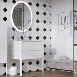 Harbour Serenity 590mm Floorstanding Vanity Unit & Basin - Gloss White