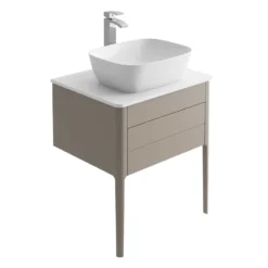 Harbour Serenity 630mm Floorstanding Unit & Worktop - French Grey -Vado Shop harbour serenity 630mm worktop unit french grey