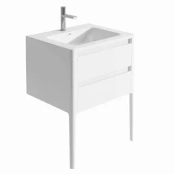 Harbour Serenity 590mm Floorstanding Vanity Unit & Basin - Gloss White -Vado Shop harbour serenity double drawer unit gloss white