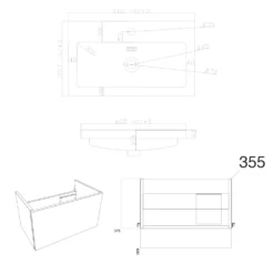 Harbour Status 600mm Wall Hung Vanity Unit & Basin - Gloss White With Matt Black Handle 15 Harbour Status 600mm Wall Hung Vanity Unit & Basin - Gloss White With Matt Black Handle -Vado Shop harbour status 600mm wall unit basin handle tech