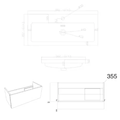 Harbour Status 800mm Wall Hung Vanity Unit & Basin - Gloss White With Matt Black Handle 15 Harbour Status 800mm Wall Hung Vanity Unit & Basin - Gloss White With Matt Black Handle -Vado Shop harbour status 800mm wall unit basin handle tech