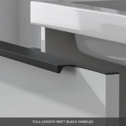 Harbour Status 600mm Wall Hung Vanity Unit & Basin - Gloss White With Matt Black Handle 12 Harbour Status 600mm Wall Hung Vanity Unit & Basin - Gloss White With Matt Black Handle -Vado Shop harbour status wall hung unit black handles banner 2