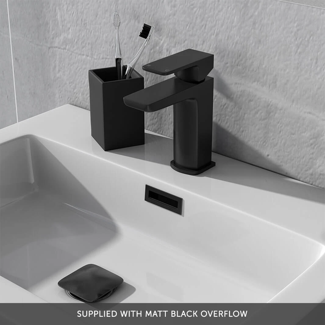 Harbour Status 800mm Wall Hung Vanity Unit & Basin - Gloss White With Matt Black Handle 6 Harbour Status 800mm Wall Hung Vanity Unit & Basin - Gloss White With Matt Black Handle - Image 6