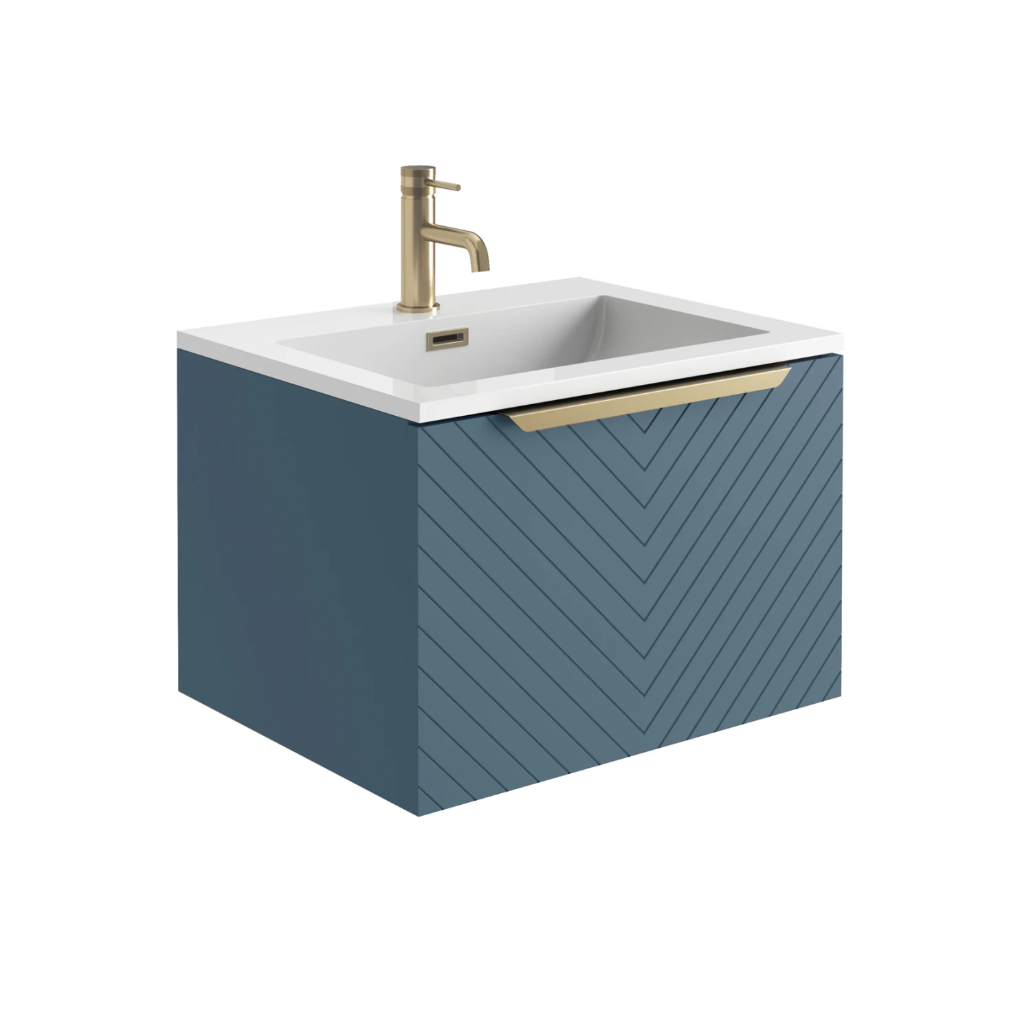 Harbour Symmetry 600mm Wall Hung Vanity Unit With Brushed Brass Handle - Grey Basin & Matt Pastel Pink Unit 1 Harbour Symmetry 600mm Wall Hung Vanity Unit With Brushed Brass Handle - Grey Basin & Matt Pastel Pink Unit