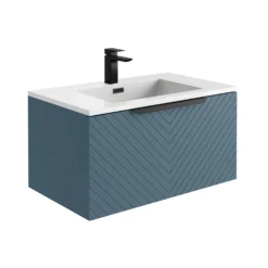 Harbour Symmetry 800mm Wall Hung Vanity Unit With Matt Black Handle - Grey Basin & Matt Twilight Blue Unit 8 Harbour Symmetry 800mm Wall Hung Vanity Unit With Matt Black Handle - Grey Basin & Matt Twilight Blue Unit -Vado Shop harbour symmetry 800mm blue unit white basin black handle cutout