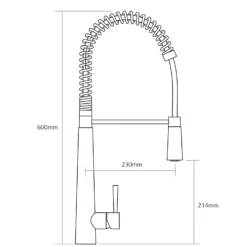 Caple Howe Professional Single Lever Mono Pull Out Kitchen Tap - Brushed Stainless Steel -Vado Shop how ss tech