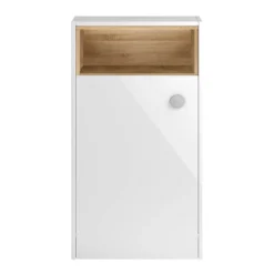 Hudson Reed Coast 600mm Back To Wall Toilet Unit With Open Shelf - White Gloss