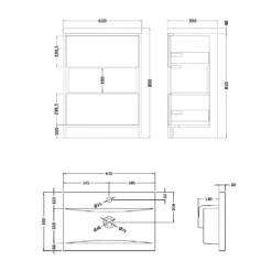 Hudson Reed Coast 600mm Floor Standing Vanity Unit And Basin - White Gloss & Driftwood 5 Hudson Reed Coast 600mm Floor Standing Vanity Unit And Basin - White Gloss & Driftwood -Vado Shop hudson reed coast floorstanding 600m unit tech