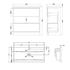 Hudson Reed Coast 800mm Floor Standing Vanity Unit And Basin - Grey Gloss -Vado Shop hudson reed coast floorstanding 800m unit tech