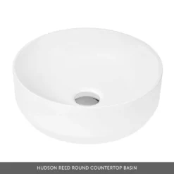 Harbour Clarity 500mm Wall Mounted Vanity Unit & Countertop - Gloss White - Hudson Reed Round Basin -Vado Shop hudson reed round countertop basin overlay 13