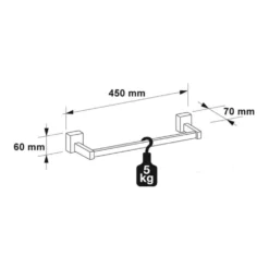 Hudson Reed Magnetic Radiator Towel Rail - 450mm -Vado Shop hudsonreed acc005 tech