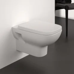 Ideal Standard I.life A Wall Hung Rimless Toilet With Soft Close Seat & WC Frame Concealed Cistern With Chrome Flush Plate