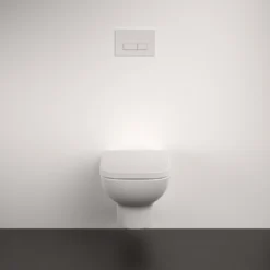 Ideal Standard I.life A Wall Hung Rimless Toilet With Soft Close Seat & WC Frame Concealed Cistern With Chrome Flush Plate -Vado Shop ideal standard i.life a wall hung rimless toilet room set