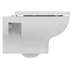 Ideal Standard I.life A Wall Hung Rimless Toilet With Soft Close Seat & WC Frame Concealed Cistern With Chrome Flush Plate -Vado Shop ideal standard i.life a wall hung rimless toilet side