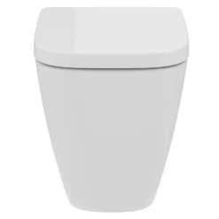 Ideal Standard I.life S Compact Back To Wall Rimless Toilet With Soft Close Seat & Concealed Cistern With Chrome Flush Plate -Vado Shop ideal standard i.life s back to wall rimless toilet front