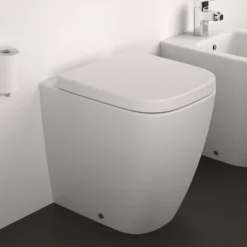 Ideal Standard I.life S Compact Back To Wall Rimless Toilet With Soft Close Seat & Concealed Cistern With Chrome Flush Plate