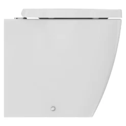 Ideal Standard I.life S Compact Back To Wall Rimless Toilet With Soft Close Seat & Concealed Cistern With Chrome Flush Plate -Vado Shop ideal standard i.life s back to wall rimless toilet side