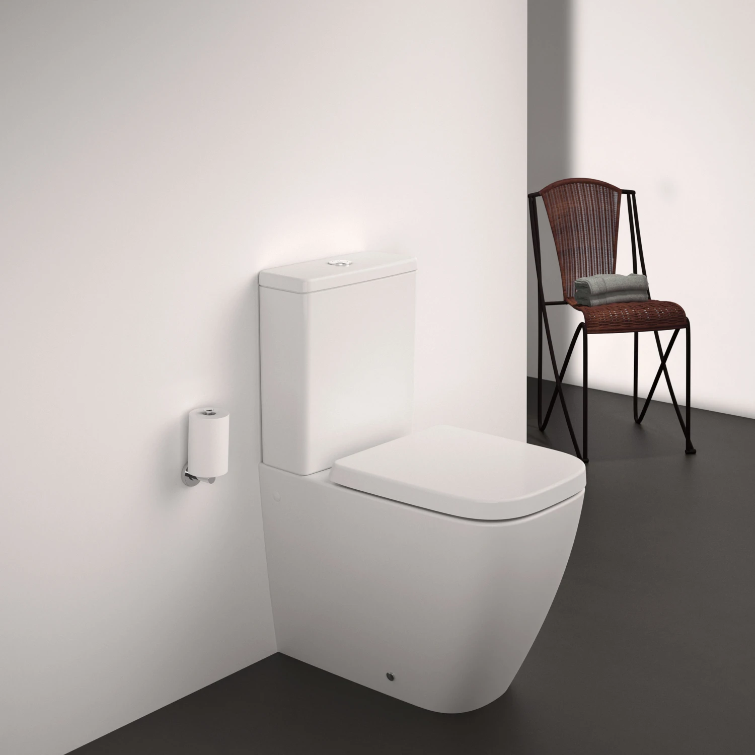 Ideal Standard I.life S Compact Close Coupled Fully Back To Wall Rimless Toilet With Soft Close Seat - 6/4L Dual Flush Cistern 9 Ideal Standard I.life S Compact Close Coupled Fully Back To Wall Rimless Toilet With Soft Close Seat - 6/4L Dual Flush Cistern - Image 9