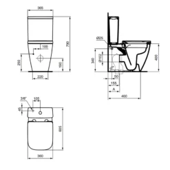 Ideal Standard I.life S Compact Close Coupled Fully Back To Wall Rimless Toilet With Soft Close Seat - 6/4L Dual Flush Cistern 21 Ideal Standard I.life S Compact Close Coupled Fully Back To Wall Rimless Toilet With Soft Close Seat - 6/4L Dual Flush Cistern -Vado Shop ideal standard i.life s close coupled fully btw rimless toilet tech