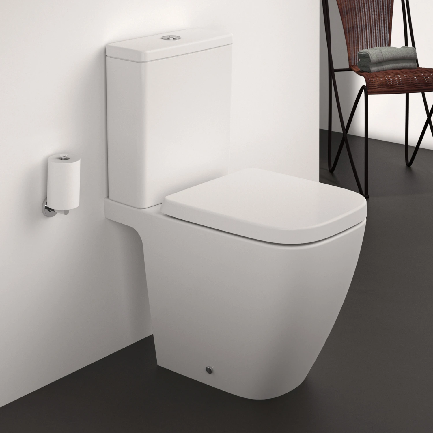 Ideal Standard I.life S Compact Close Coupled Rimless Toilet With Soft Close Seat - 6/4L Dual Flush Cistern 1 Ideal Standard I.life S Compact Close Coupled Rimless Toilet With Soft Close Seat - 6/4L Dual Flush Cistern