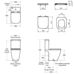 Ideal Standard I.life S Compact Close Coupled Rimless Toilet With Soft Close Seat - 6/4L Dual Flush Cistern 19 Ideal Standard I.life S Compact Close Coupled Rimless Toilet With Soft Close Seat - 6/4L Dual Flush Cistern -Vado Shop ideal standard i.life s close coupled rimless toilet tech