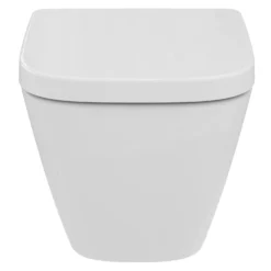 Ideal Standard I.life S Compact Wall Hung Rimless Toilet With Soft Close Seat & WC Frame Concealed Cistern With Chrome Flush Plate -Vado Shop ideal standard i.life s wall hung rimless toilet front