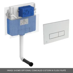 Ideal Standard Tesi Back To Wall Toilet With Aquablade® Flush Technology & Soft Close Seat & Concealed Cistern With Chrome Flush Plate -Vado Shop ideal standard optional 120 concealed cistern and m2 plate banner