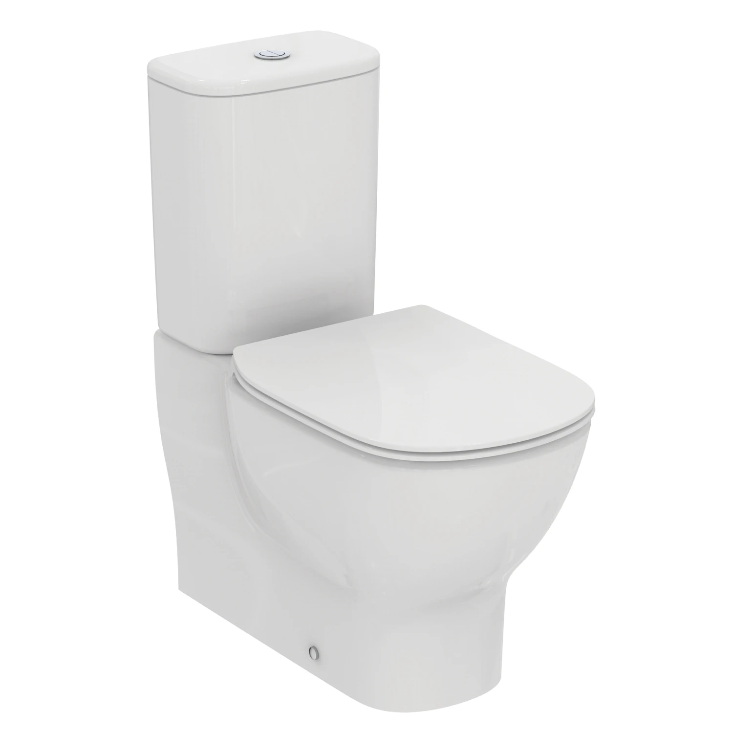 Ideal Standard Tesi Close Coupled Fully Back To Wall Toilet With Aquablade® & Soft Close Seat - 4/2.6L Dual Flush Cistern 2 Ideal Standard Tesi Close Coupled Fully Back To Wall Toilet With Aquablade® & Soft Close Seat - 4/2.6L Dual Flush Cistern - Image 2