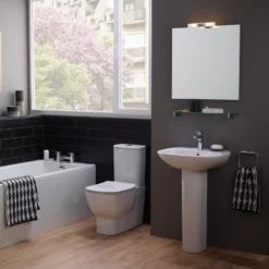Ideal Standard Tesi Close Coupled Fully Back To Wall Toilet With Aquablade® & Soft Close Seat - 4/2.6L Dual Flush Cistern 14 Ideal Standard Tesi Close Coupled Fully Back To Wall Toilet With Aquablade® & Soft Close Seat - 4/2.6L Dual Flush Cistern -Vado Shop ideal standard tesi close coupled fully btw toilet room set