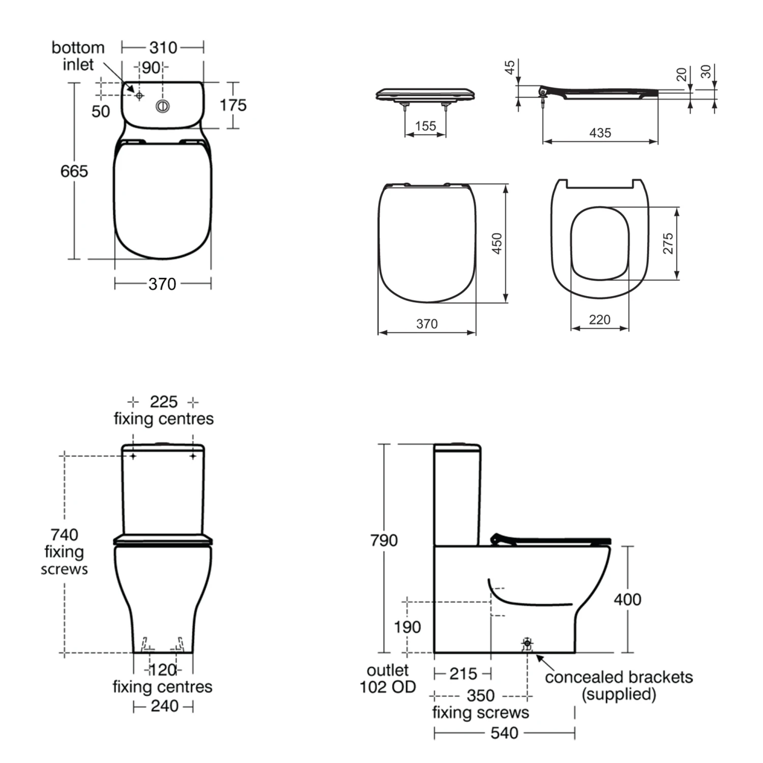 Ideal Standard Tesi Close Coupled Fully Back To Wall Toilet With Aquablade® & Soft Close Seat - 4/2.6L Dual Flush Cistern 8 Ideal Standard Tesi Close Coupled Fully Back To Wall Toilet With Aquablade® & Soft Close Seat - 4/2.6L Dual Flush Cistern - Image 8