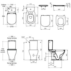 Ideal Standard Tesi Close Coupled Toilet With Aquablade® & Soft Close Seat - 4/2.6L Dual Flush Cistern 19 Ideal Standard Tesi Close Coupled Toilet With Aquablade® & Soft Close Seat - 4/2.6L Dual Flush Cistern -Vado Shop ideal standard tesi close coupled open back toilet tech