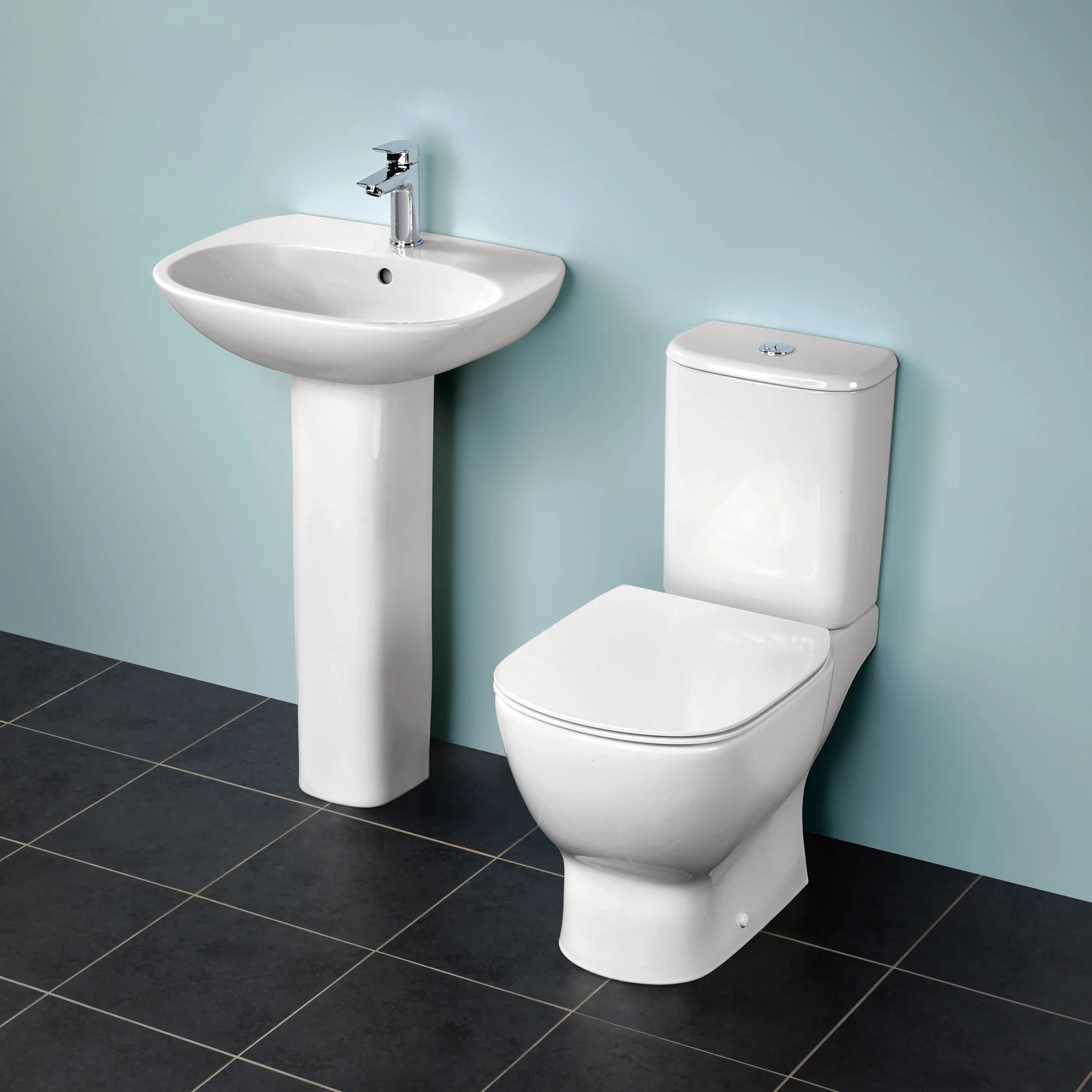 Ideal Standard Tesi Close Coupled Toilet With Aquablade® & Soft Close Seat - 4/2.6L Dual Flush Cistern 8 Ideal Standard Tesi Close Coupled Toilet With Aquablade® & Soft Close Seat - 4/2.6L Dual Flush Cistern - Image 8