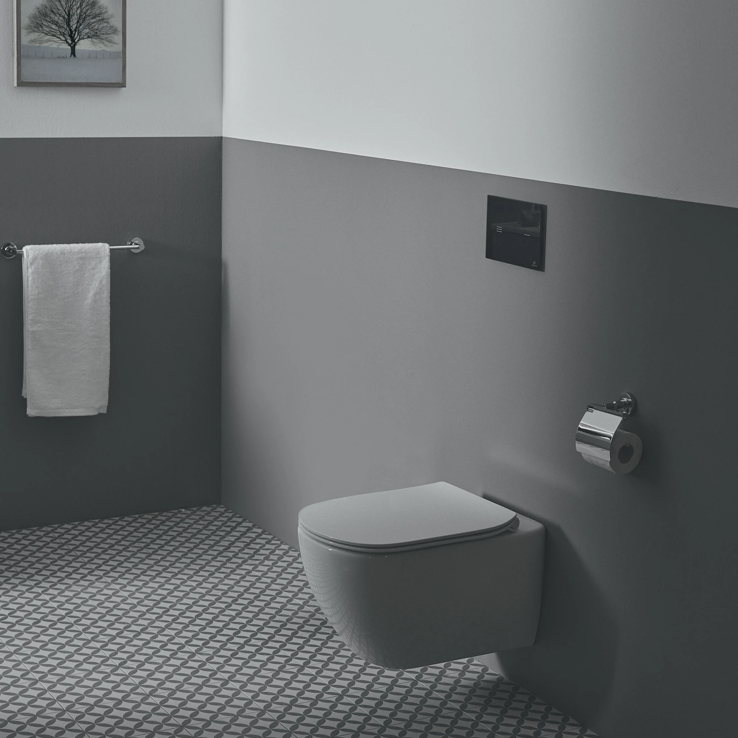 Ideal Standard Tesi Wall Hung Toilet With Aquablade® Flush Technology & Soft Close Seat & WC Frame Cistern With Chrome Flush Plate 9 Ideal Standard Tesi Wall Hung Toilet With Aquablade® Flush Technology & Soft Close Seat & WC Frame Cistern With Chrome Flush Plate - Image 9