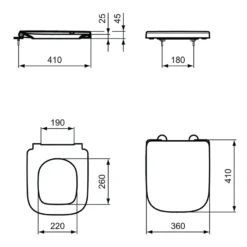 Ideal Standard I.life A & S Compact Wrap Over White Toilet Seat With Soft Close - Square 9 Ideal Standard I.life A & S Compact Wrap Over White Toilet Seat With Soft Close - Square -Vado Shop ideal standard wrap over soft close white toilet seat tech