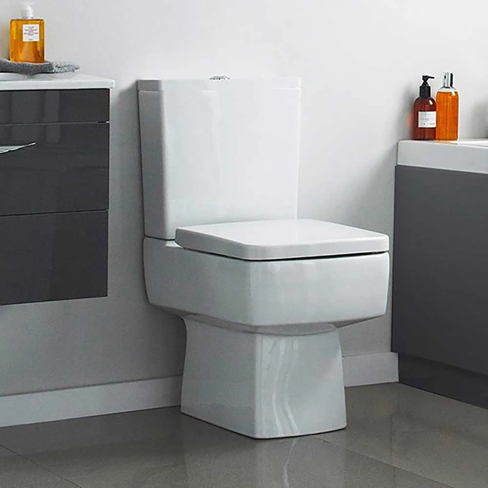 Jack Square Close Coupled Compact Toilet & Soft Close Seat 2 Jack Square Close Coupled Compact Toilet & Soft Close Seat - Image 2