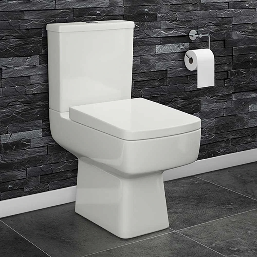 Jack Square Close Coupled Compact Toilet & Soft Close Seat 3 Jack Square Close Coupled Compact Toilet & Soft Close Seat - Image 3