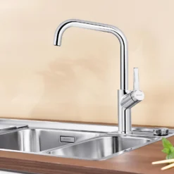 Blanco Jurena Single Lever Chrome Mono Kitchen Mixer Tap