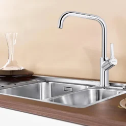 Blanco Jurena Single Lever Chrome Mono Kitchen Mixer Tap 6 Blanco Jurena Single Lever Chrome Mono Kitchen Mixer Tap -Vado Shop jurena lifestyle 2