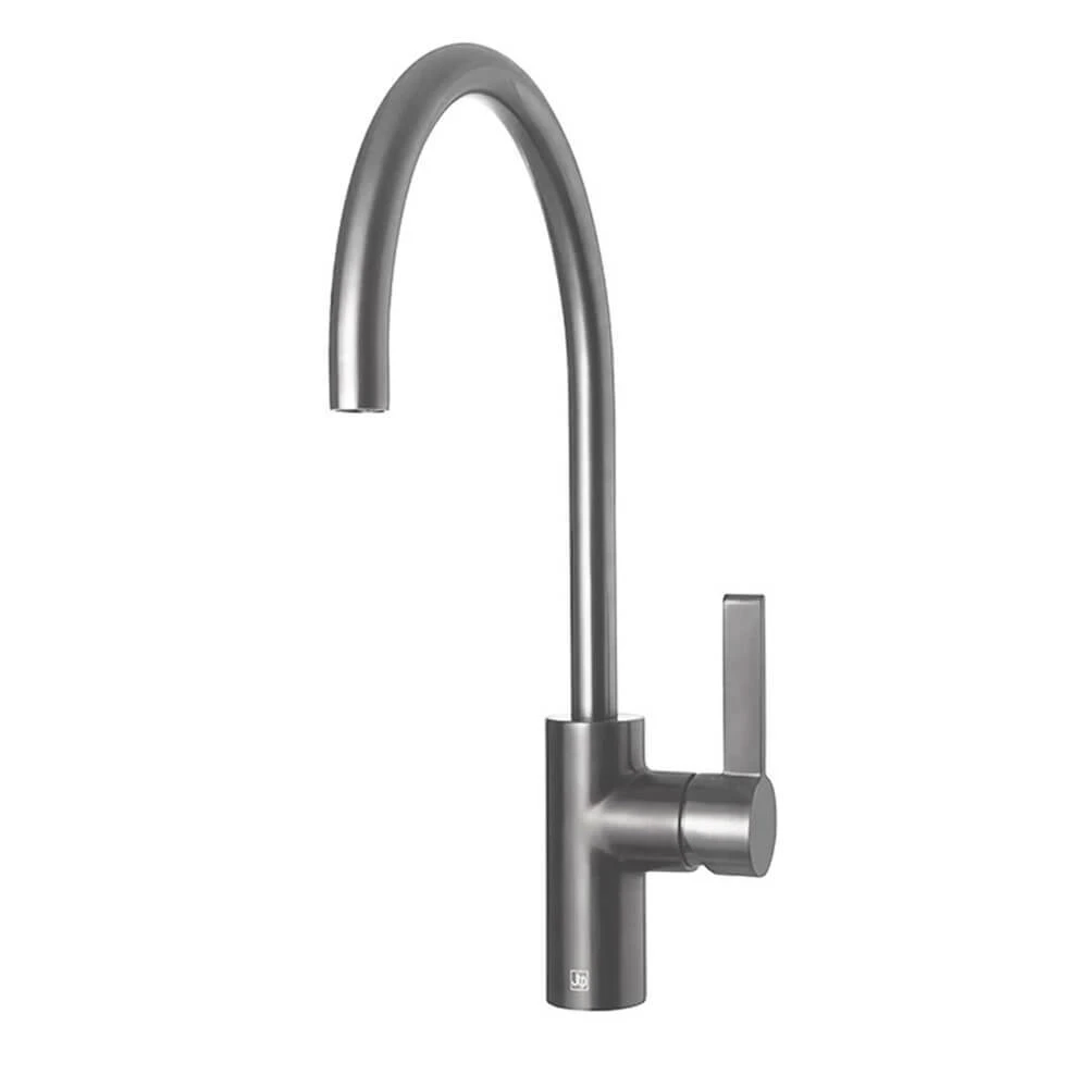 Just Taps Brushed Gunmetal Grey Single Lever Kitchen Sink Mixer Tap 2 Just Taps Brushed Gunmetal Grey Single Lever Kitchen Sink Mixer Tap - Image 2