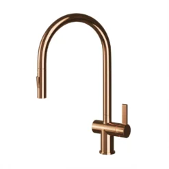 Just Taps VOS Pull Out Single Lever Mono Kitchen Mixer - Rose Gold -Vado Shop just taps pull out spray kitchen mixer rose gold cutout 2 v3