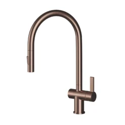 Just Taps VOS Pull Out Single Lever Mono Kitchen Mixer - Brushed Bronze -Vado Shop just taps vos pull out kitchen mixer brushed bronze cutout1 scaled