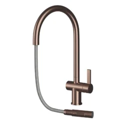 Just Taps VOS Pull Out Single Lever Mono Kitchen Mixer - Brushed Bronze -Vado Shop just taps vos pull out kitchen mixer brushed bronze cutout2 scaled