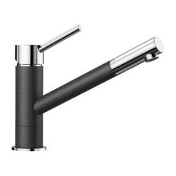 Blanco Kano Single Lever Mono Kitchen Mixer Tap - Alumetallic & Chrome -Vado Shop kano anthracite product shot