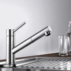 Blanco Kano-S Single Lever Mono Pull Out Kitchen Mixer Tap - Chrome