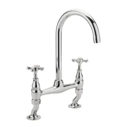 Sagittarius Kensington Bridge Mixer Tap - White