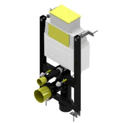 Keytec 0.87m Adjustable WC Frame With WRAS Approved Dual Flush Cistern & Chrome Push Button Flushplate