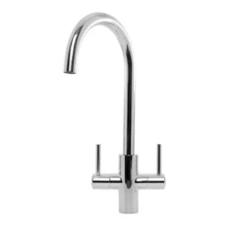 Caple Lamar Twin Lever WRAS Approved Mono Kitchen Mixer - Chrome