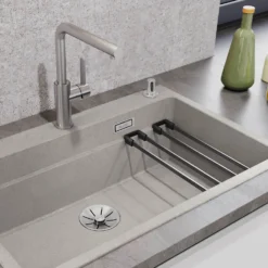 Blanco Lanora Eco Cold Start WRAS Approved Brushed Stainless Steel Mono Kitchen Mixer Tap 13 Blanco Lanora Eco Cold Start WRAS Approved Brushed Stainless Steel Mono Kitchen Mixer Tap -Vado Shop lanora s lifestyle 2