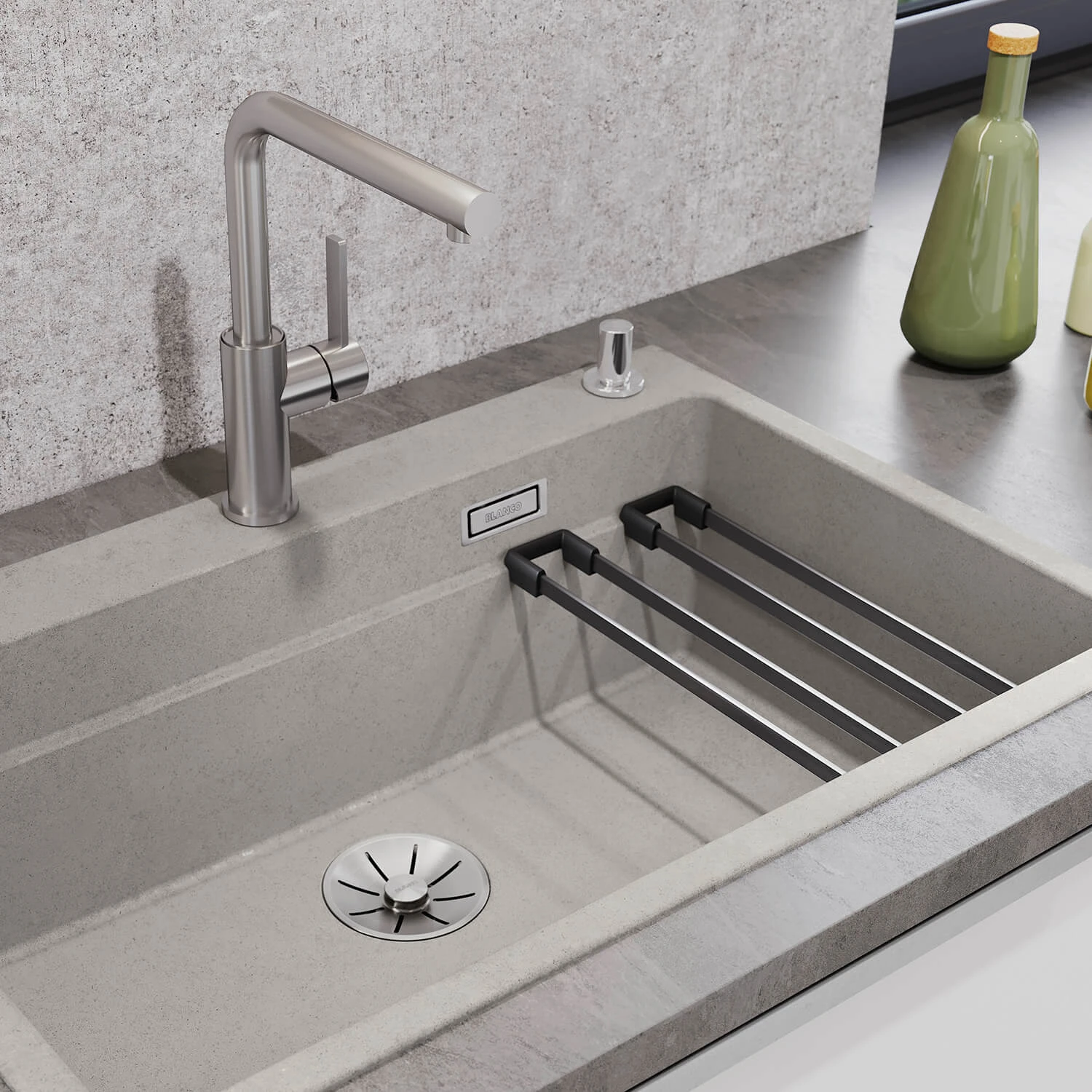 Blanco Lanora Eco Cold Start WRAS Approved Brushed Stainless Steel Mono Kitchen Mixer Tap 6 Blanco Lanora Eco Cold Start WRAS Approved Brushed Stainless Steel Mono Kitchen Mixer Tap - Image 6