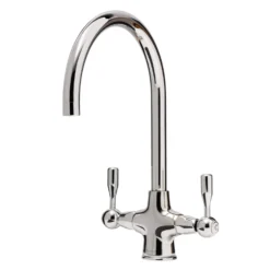 Caple Leval Traditional Twin Lever Mono Kitchen Mixer - Chrome